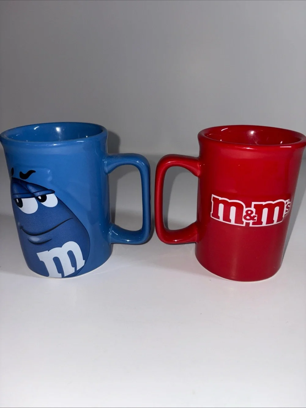 M&M'S Blue and Red Character Ceramic Coffee Mugs